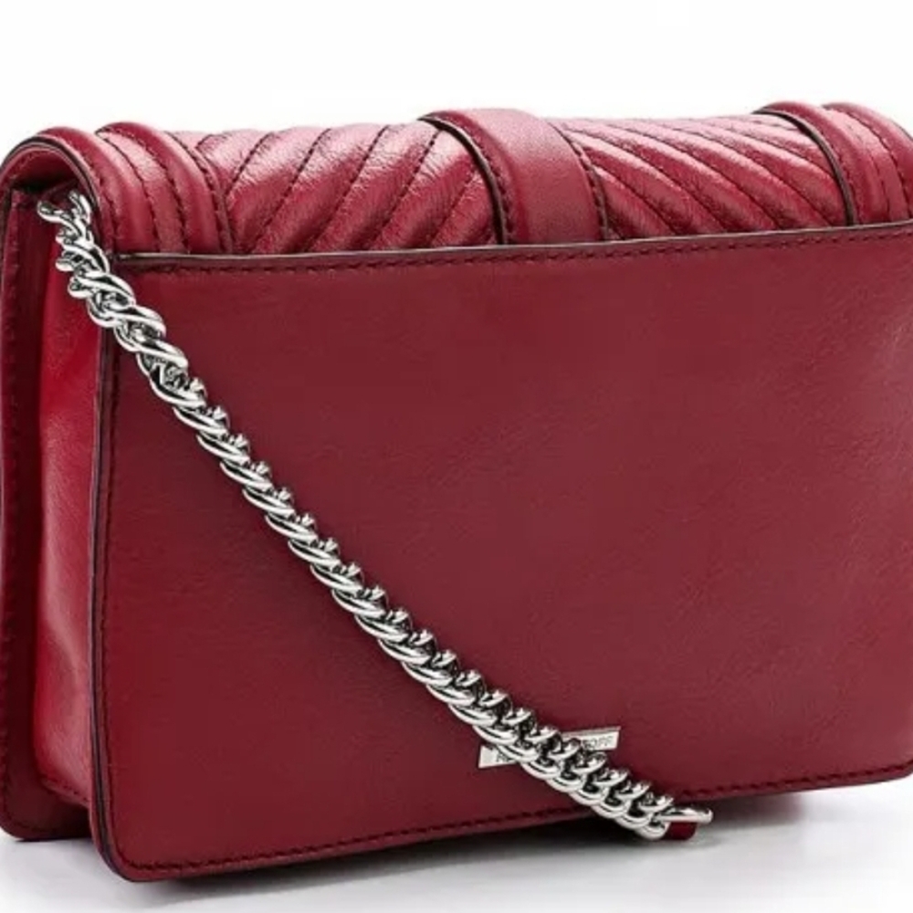 Women's Rebecca Minkoff Burgundy Quilted Crossbody Bag - Picture 13 of 16